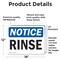Signmission Rinse, 18 in W x Rectangle, Vinyl Decal OS-2PACK-NS-D-1218-L-18109 - alternate 3